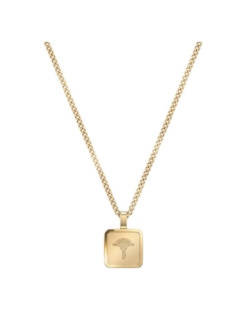 Kette mit Anhänger Edelstahl, IP gold in gold