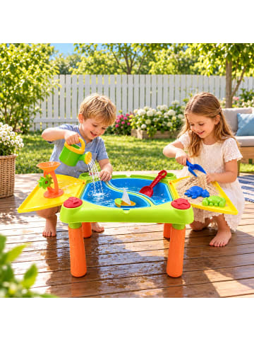 Wasserspieltisch "2 Fächer" in Bunt - (B)100 x (H)46 x (T)48 cm