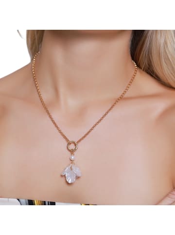 Charm Damen mit Muschel Arabella silberfarben poliert in goldfarben