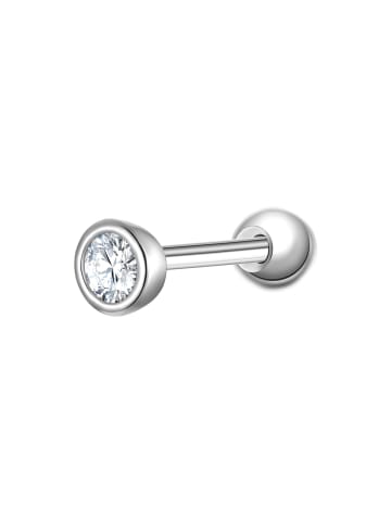 Piercing aus Sterling Silber mit Zirkonia in silber