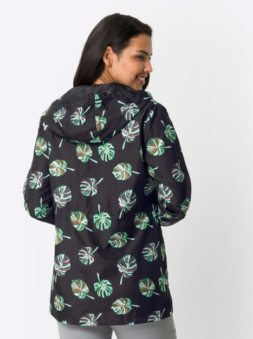 Regenjacke in schwarz-bedruckt