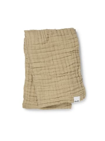 Crinkled Blanket - Pure Khaki in Beige 120 x 120cm