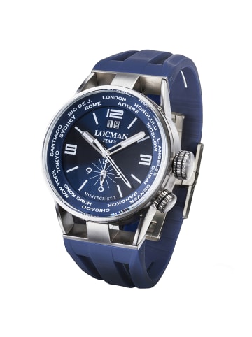 Herrenuhr "Montecristo World Dual Time" in Blau