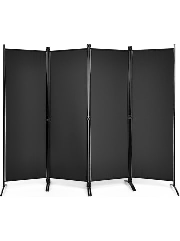 4 tlg. Raumteiler 173cm in Schwarz