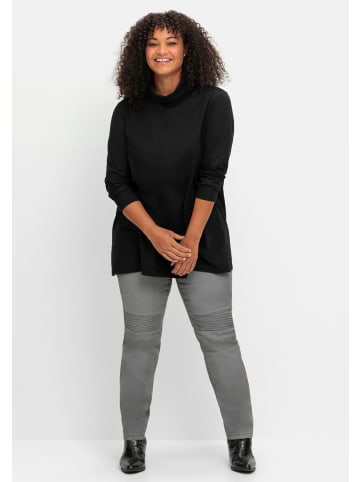 Rollkragenshirt in schwarz