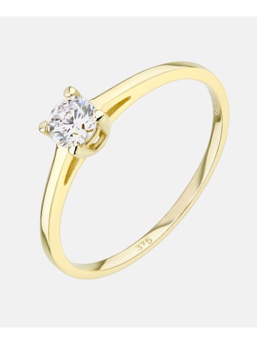 Verlobungsring aus 375 Gelbgold mit Zirkonia