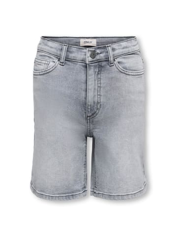 High Waist Kogjuicy Denim Jeans-Shorts in medium grey denim