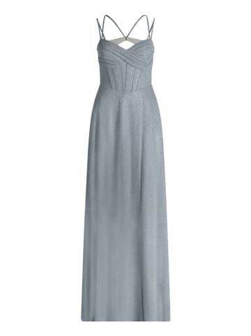 Abendkleid im Glitzer-Look in Weiß/Grau
