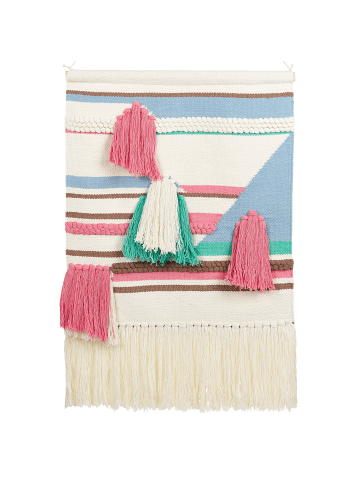 Wandbehang MOOLA in Beige/Rosa/Blau - (W) 60 x (H) 109 x (L) 1 cm Vertikal