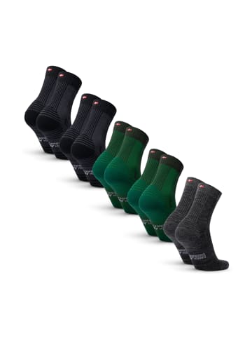 Socken Light Hiking Crew in green/black/grey