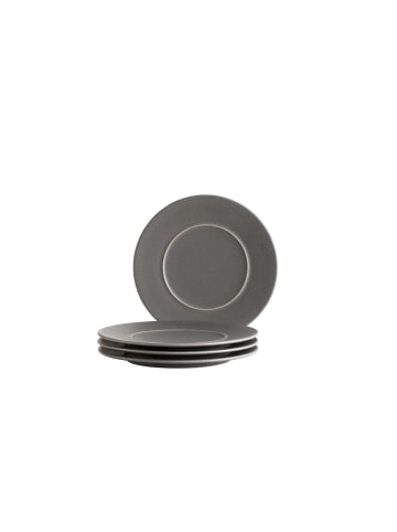 Dessertteller Set, Steinzeug Unico in Grau