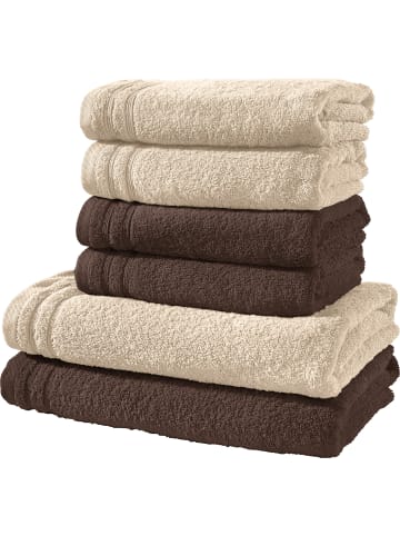 Frottier Frottier-Set 6-teilig Heidelberg in beige-braun