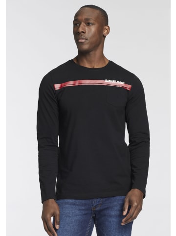Langarmshirt in schwarz