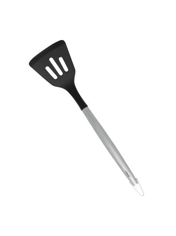 Edelstahl Pfannenwender 31 cm mit Rillen in Silber