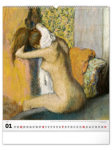Wandkalender 2027 doppelseitig in Impressionismus - 48 x 56 cm