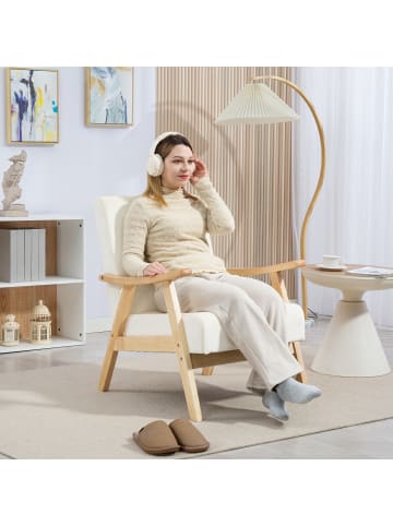 Sessel in Cremeweiß 80L x 65B x 83H cm