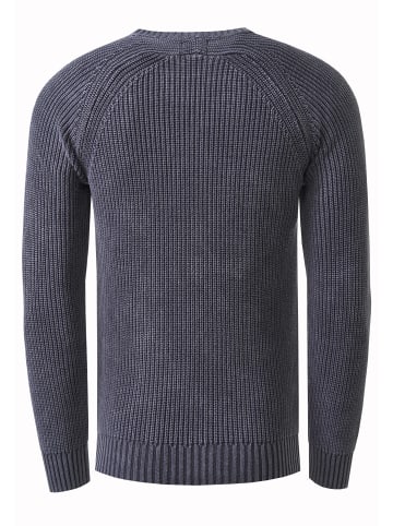 Verwaschener Strick Pullover im Vintage Look in Anthrazit