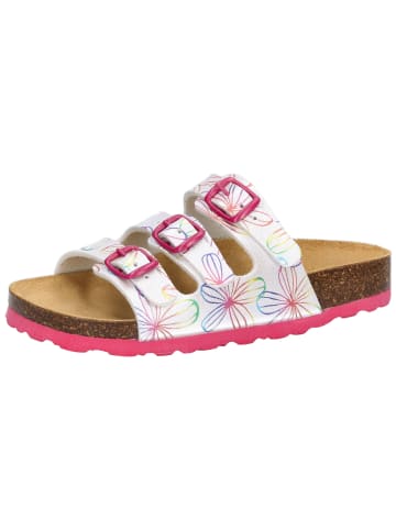 Pantolette "Bioline Flower Kids" in Weiß