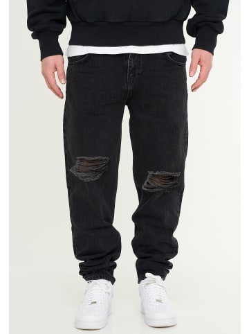 Jeans - DCSAVANETA Lange Hose Ripped Tapered-Fit in Washed Black