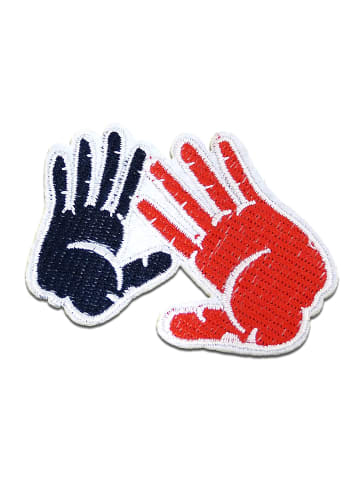 Hand HändeApplikation Bügelbild inBlau