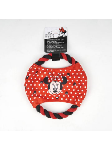 Disney Minnie Maus Hundespielzeug Quietschplüsch mit Zerrseil in Rot