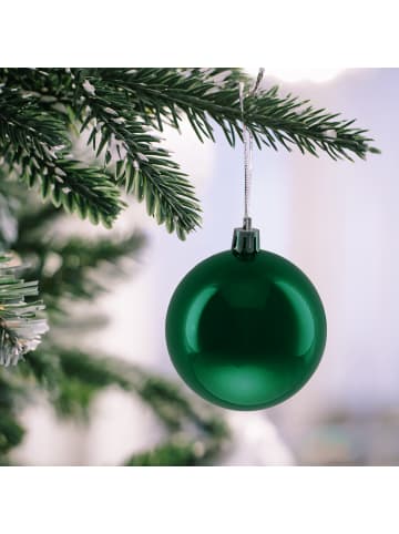 50-tlg. Weihnachtskugeln Set in Dunkelgrün