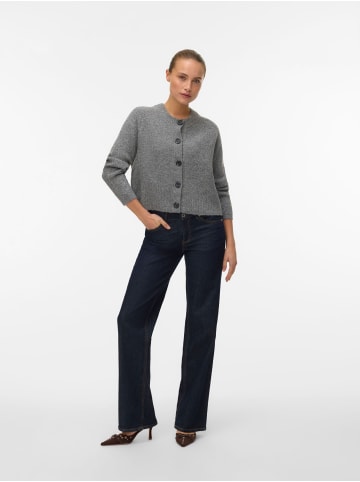 Strickjacke in Medium Grey Melange