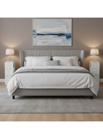 Nachttisch Kailyn in Wolkenweiß - (B)30 x (H)65 x (T)25 cm