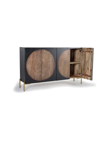 Sideboard aus Mangoholz und Metall in Brown
