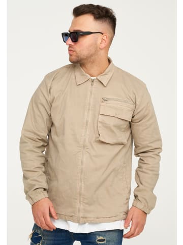 Overshirt - S2PRIENAI Overshirt Freizeithemd Übergangsjacke in Taupe