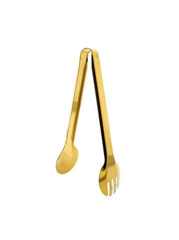 Servierzange aus Edelstahl ideal Grillgut, Salate oder Gebäck, 24 cm in Schwarz