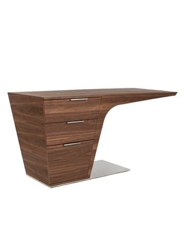 Schreibtisch 3012 in Walnuss / Stahl – (B)150 x (H)76 x (T)60 cm