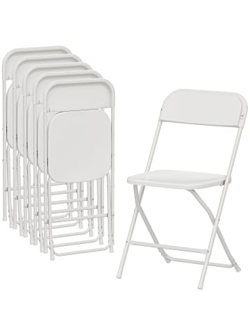 Klappstühle in Weiß 49L x 45B x 79,5H cm