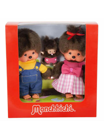 Familien-Set | Mutter, Vater & Kind | 20 cm | Monchhichi Puppe