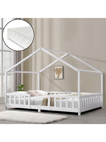 Kinderbett Treviolo mit Matratze in Weiß (L)200cm (B)140cm