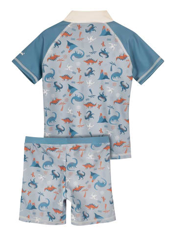 UV-Schutz Bade-Set Dino allover in blau
