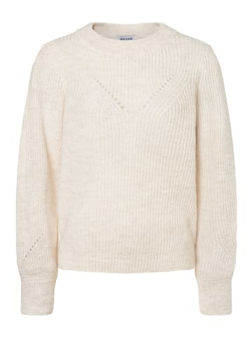 kuscheliger Rippstrickpullover in powder creme melange