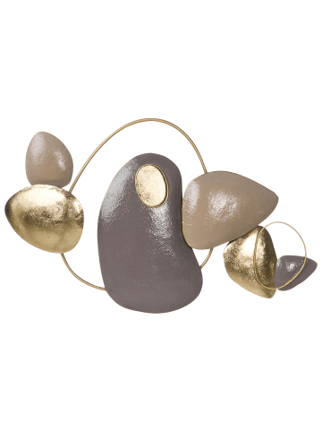 Wandobjekt CLANE in Gold/Braun/Beige - (W) 74 x (H) 46 x (L) 5 cm Horizontal
