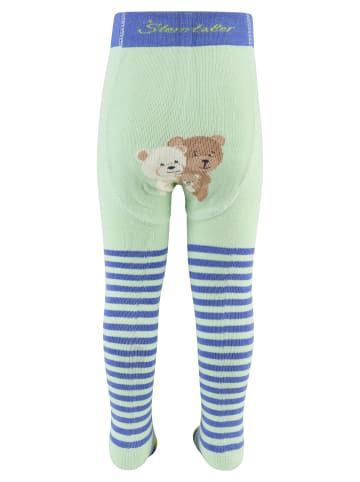 Krabbelstrumpfhose Bären in helles grün