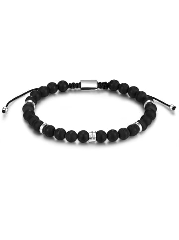 Armband aus Sterling Silber mit Achat in schwarz