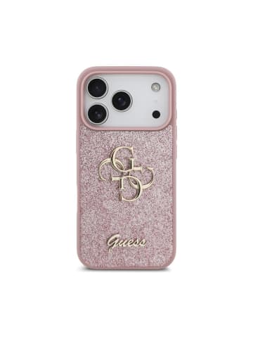 Guess Fixed Glitter Big 4G kompatibel mit iPhone 18 Pro / 17 in Rosa