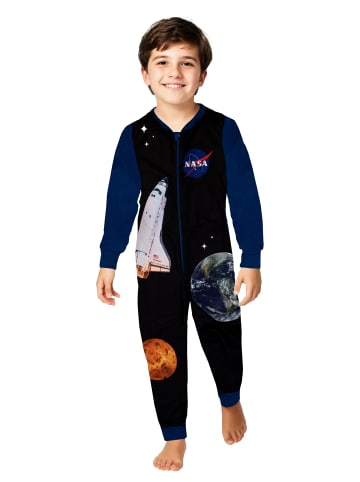 NASA Jumpsuit in blau/schwarz