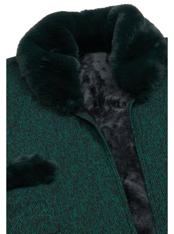 Damen Poncho in Dunkelgrün