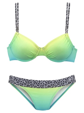 Bügel-Bikini in türkis-grün