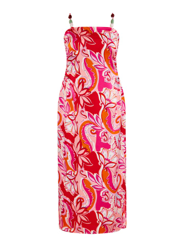 Damen Kleid in Rot Mehrfarbig