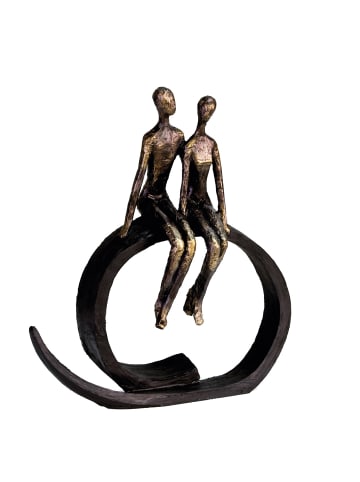 Skulptur Close bronzefarben, schwarz - (H) 35 cm