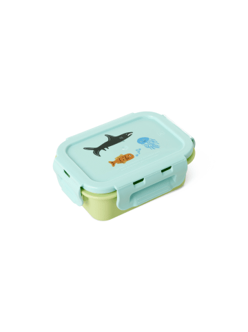 Kleine Brotdose Wildlife Print in mint