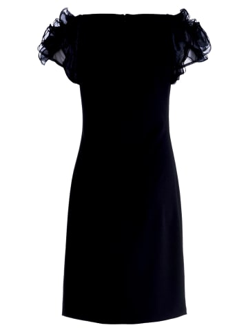 Cocktailkleid mit Raffung in Schwarz