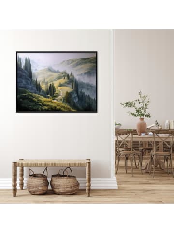 Bilder mit Rahmen Berge in Grün