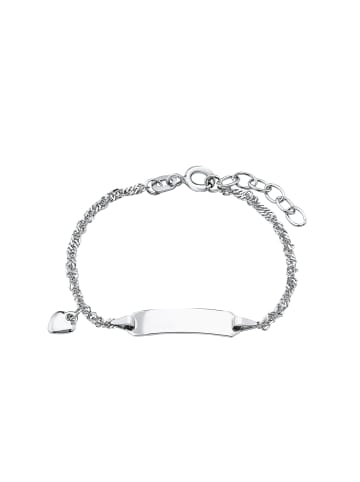 Identarmband Silber 925, rhodiniert in Silber